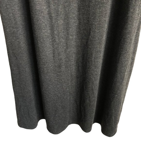 NWT Anthropologie Bordeaux Womens Sweater Dress XL Gray Mock Neck Maxi Stretch - Picture 7 of 10